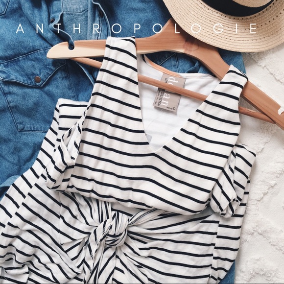 Anthropologie Dresses & Skirts - Anthropologie Tie-Knot Striped Tank Dress by Dolan